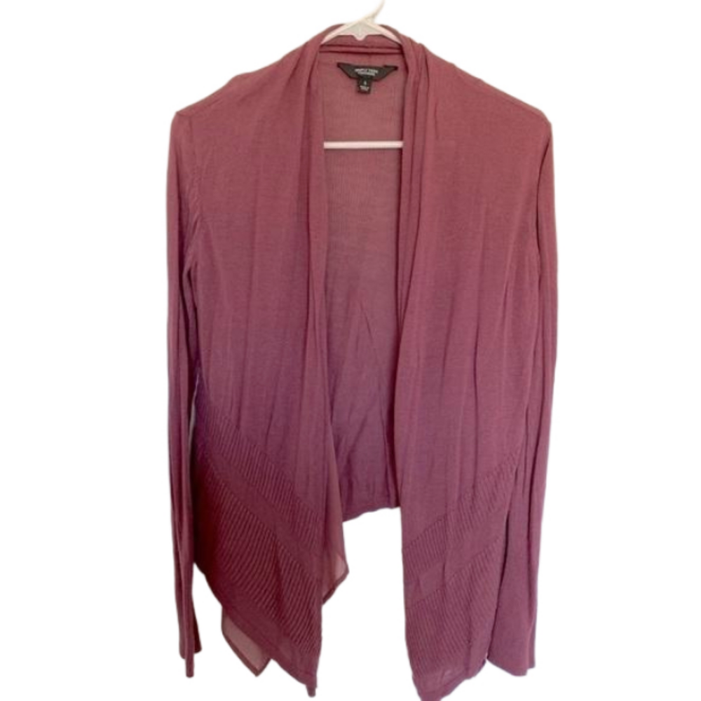 𝅺SIMPLY VERA WANG plum/ maroon open high low cardigan sweater